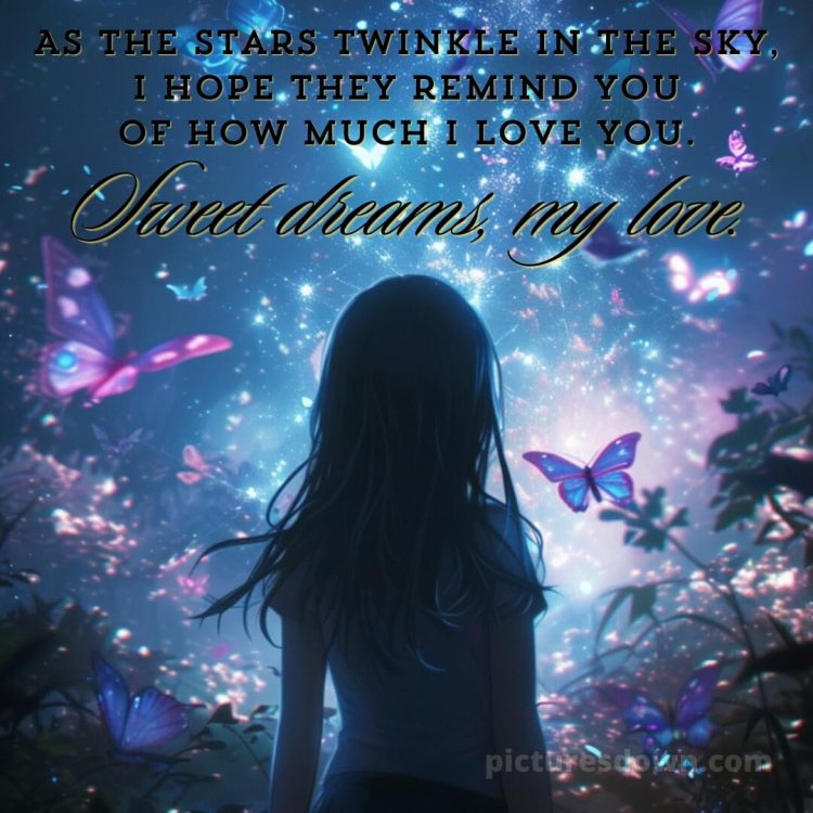 Love good night quotes picture butterflies free download