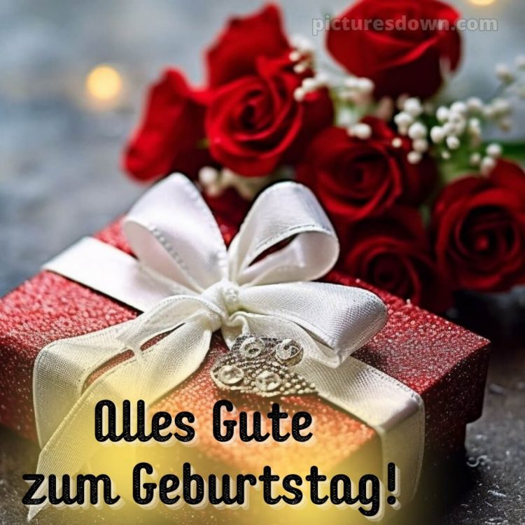 Alles gute zum geburtstag bilder kostenlos bild Geschenk und Rosen kostenlos