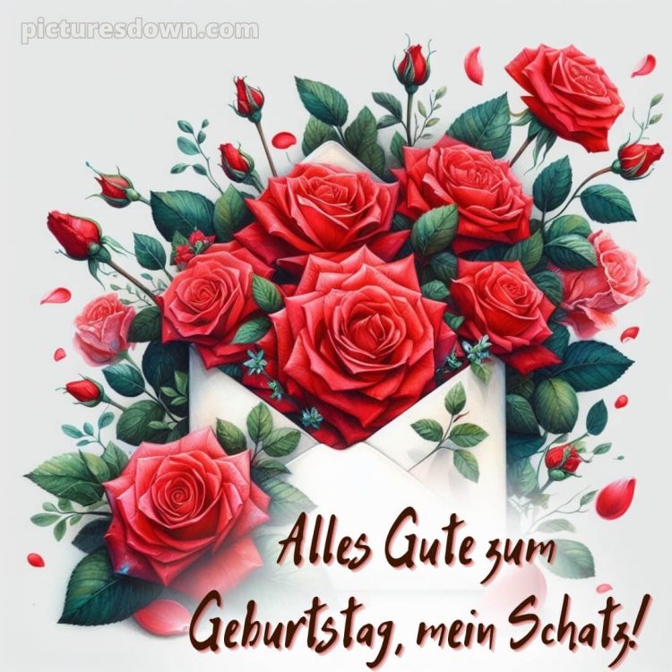 Alles gute zum geburtstag mein schatz bilder bild Briefumschlag kostenlos