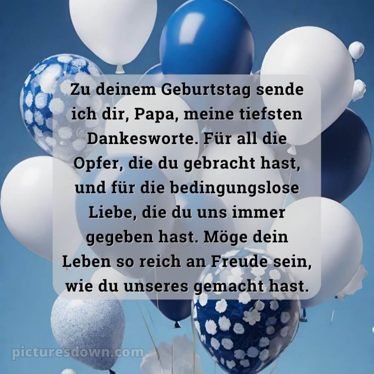 Alles gute zum geburtstag papa bilder bild Luftballons im Himmel kostenlos