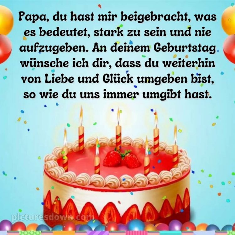 Alles gute zum geburtstag papa bilder bild Erdbeerkuchen kostenlos