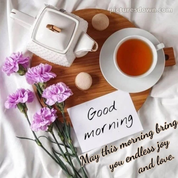 Good morning romantic quotes picture tea free download