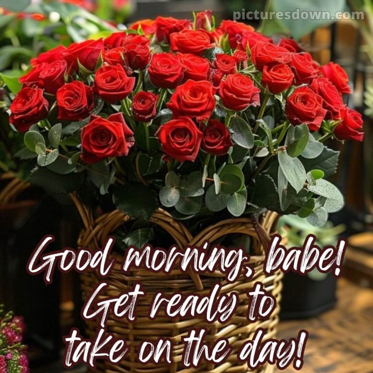 Good morning romantic rose picture big bouquet free download
