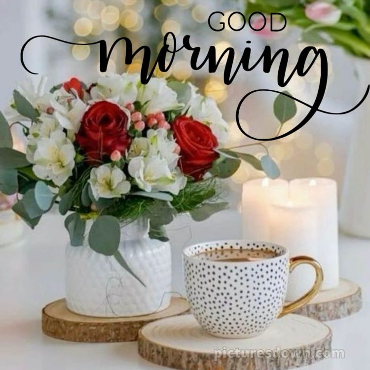 Love romantic good morning rose picture candles free download