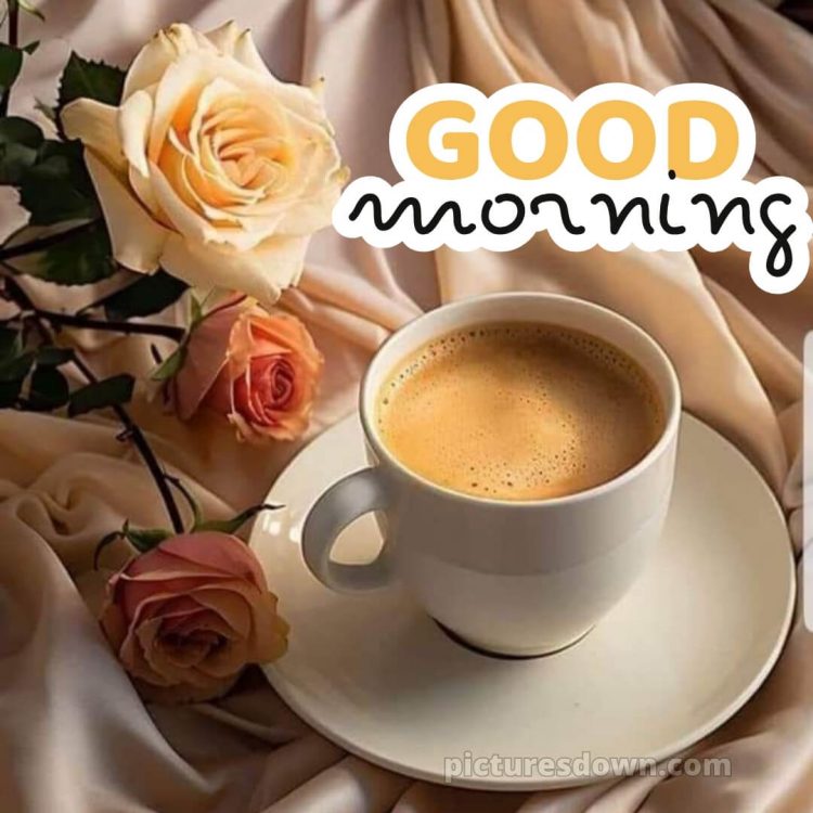 Love romantic good morning rose picture cup free download