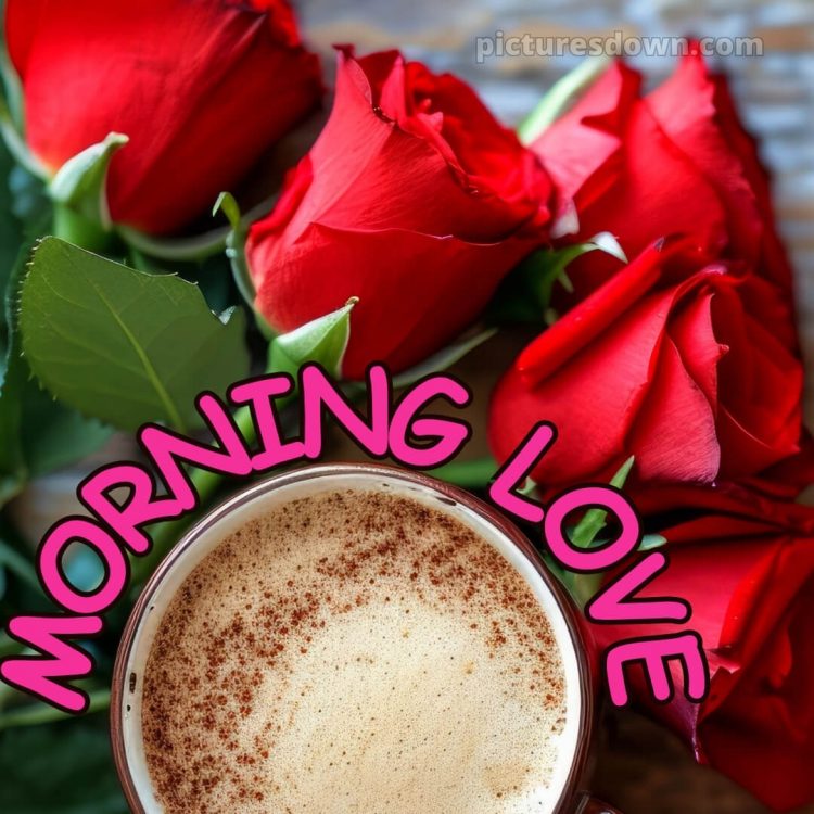 Love romantic good morning rose picture red roses free download