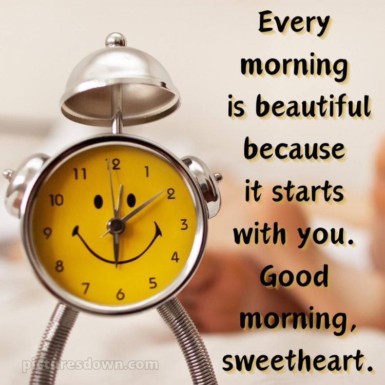 Love romantic good morning status picture alarm clock free download