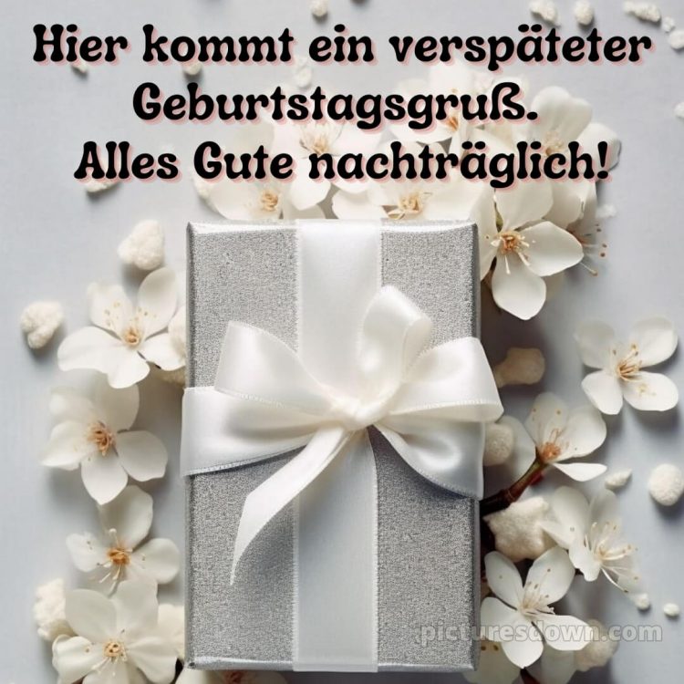 Nachträglich alles gute zum geburtstag bilder bild weiße Blumen kostenlos