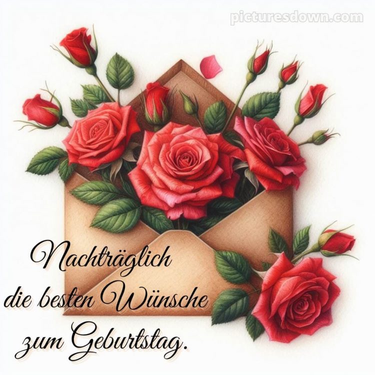 Nachträglich alles gute zum geburtstag bilder kostenlos bild Briefumschlag kostenlos