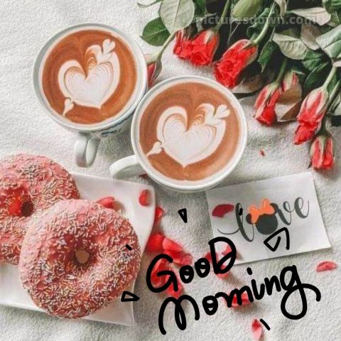 Romantic good morning picture donuts free download