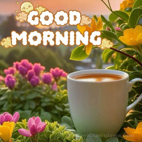Romantic good morning picture flowers free download