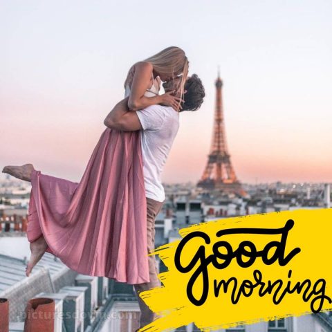 Romantic good morning picture Paris free download