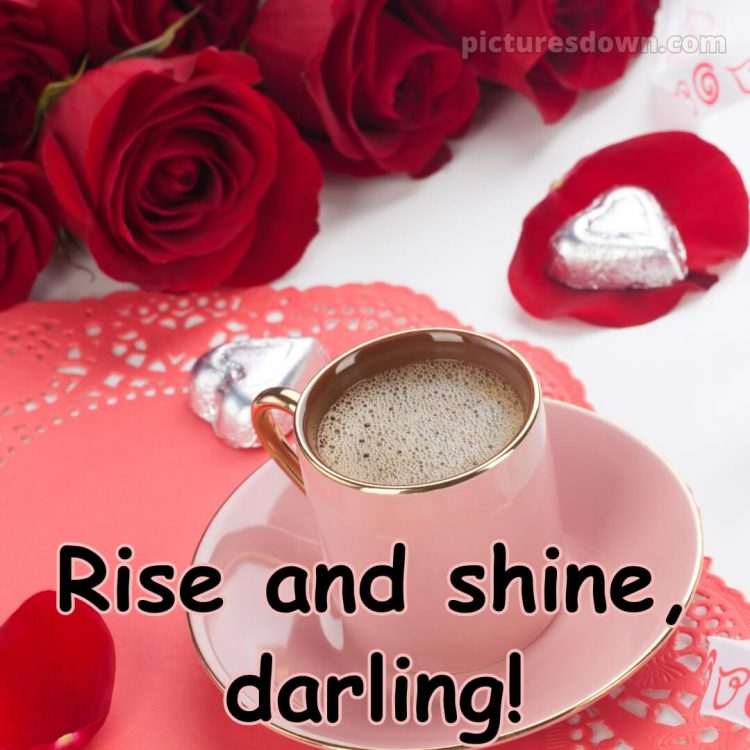 Romantic good morning dear picture roses free download