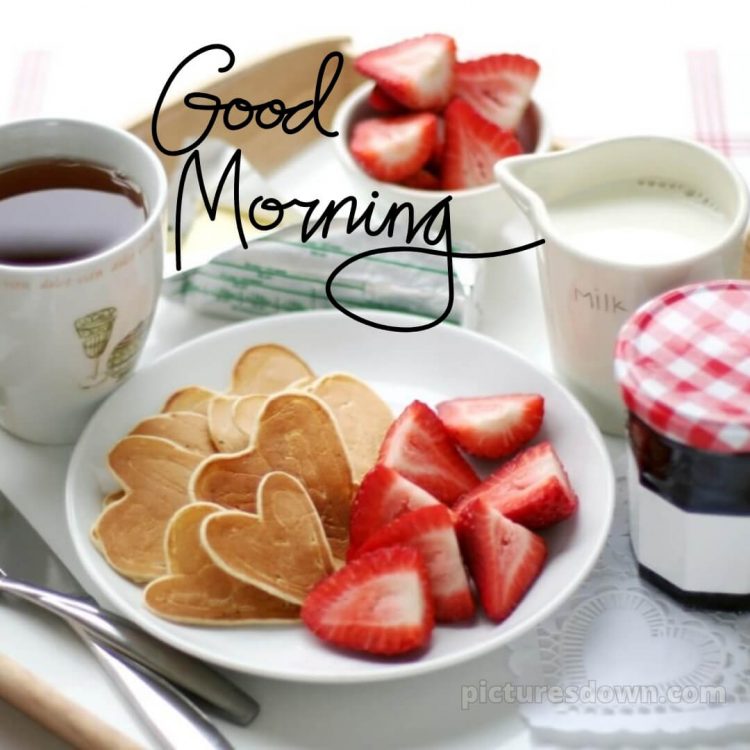 Romantic good morning images for girlfriend picture pancakes free download