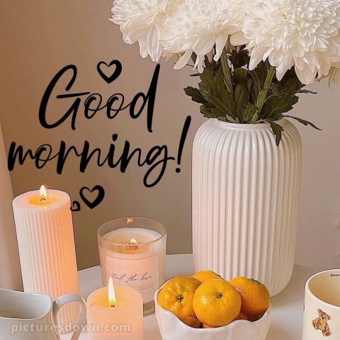 Romantic good morning love picture candle free download