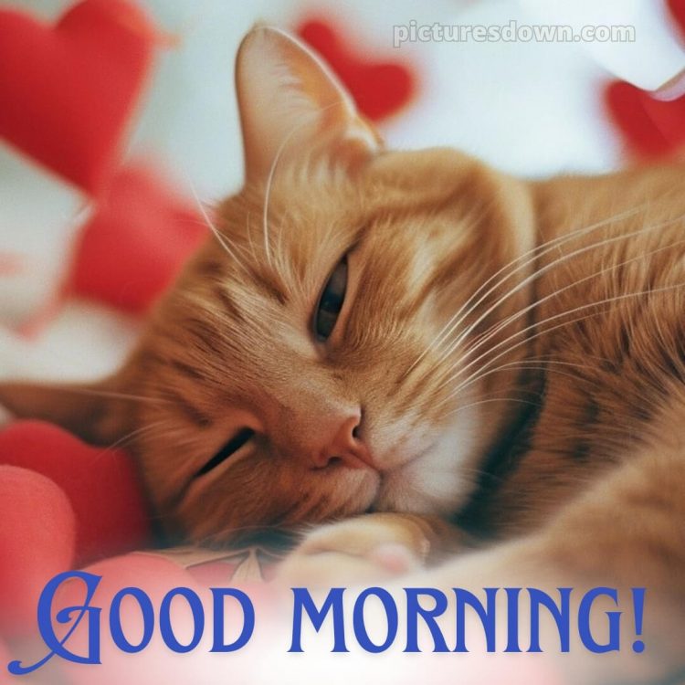 Romantic good morning sweetheart picture cat free download