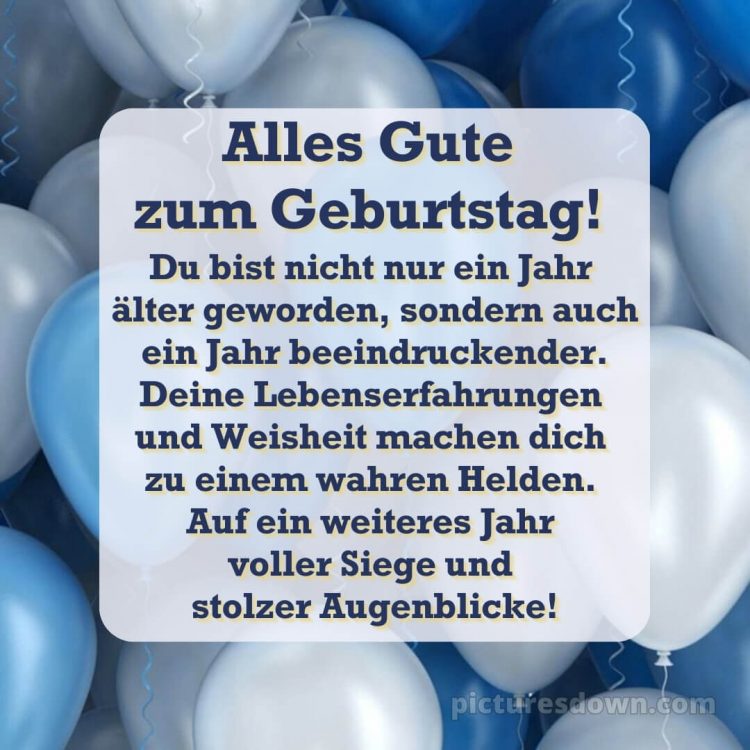 Alles gute zum geburtstag bilder männer bild blaue Luftballons kostenlos
