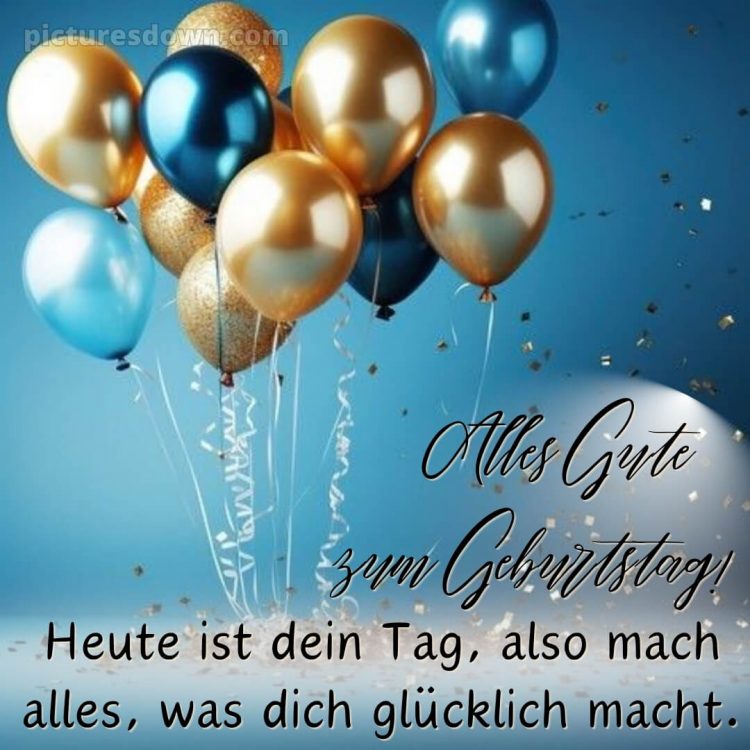 Alles gute zum geburtstag bilder männer bild gelbe Luftballons kostenlos