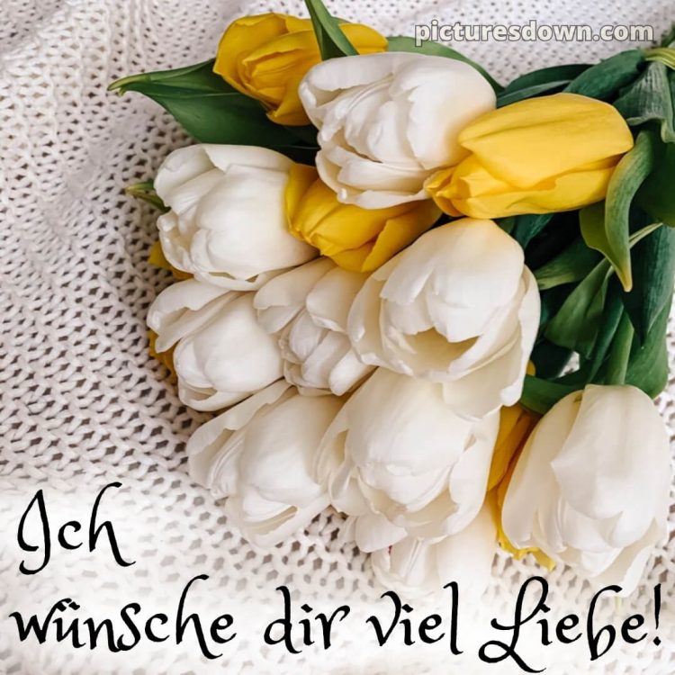 Das wünsche ich dir bild Blumenstrauß kostenlos