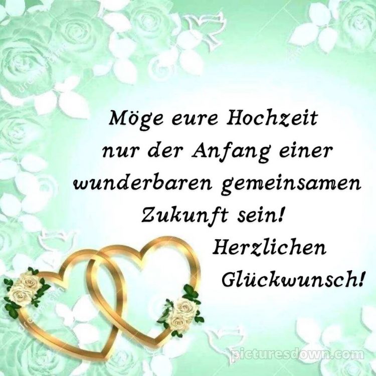 Glückwünsche zur hochzeit bild zwei Herzen kostenlos