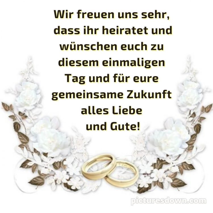 Glückwünsche zur hochzeit bild Postkarte kostenlos