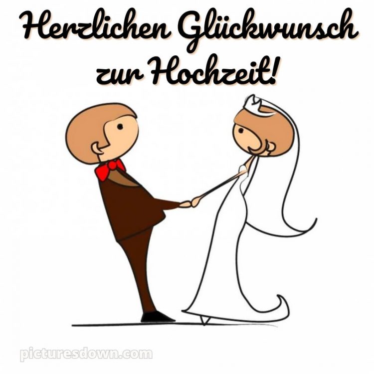 Glückwünsche zur hochzeit modern bild lustige Karte kostenlos