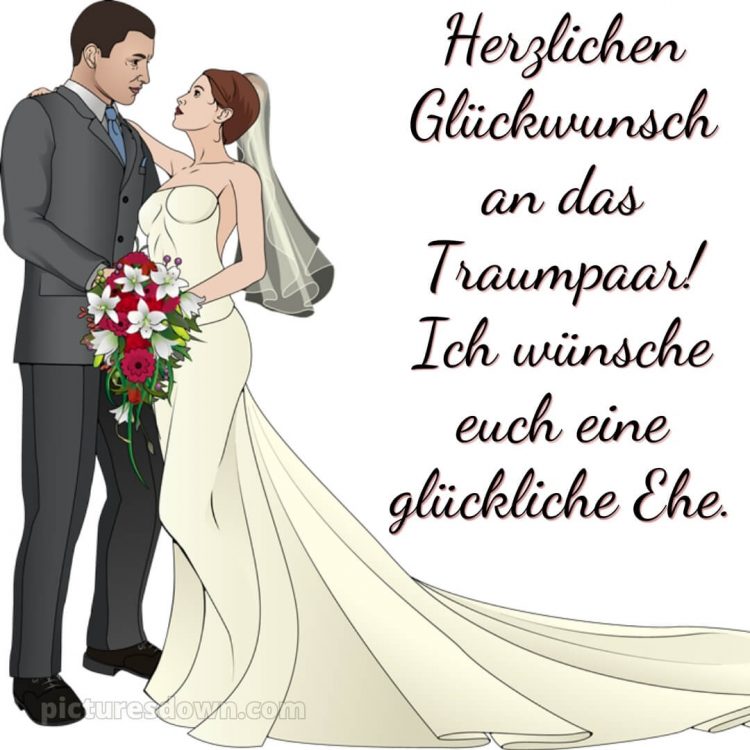 Glückwünsche zur hochzeit modern bild Neuvermählte kostenlos