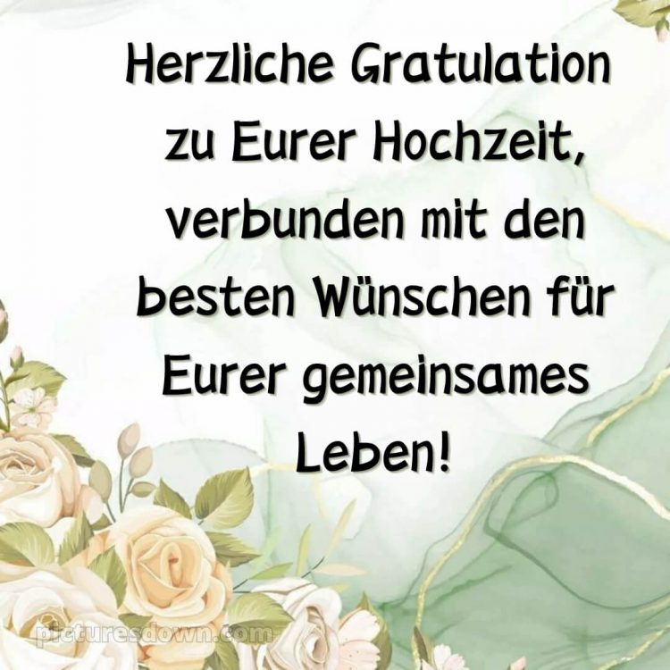 Glückwünsche zur hochzeit modern bild Postkarte kostenlos