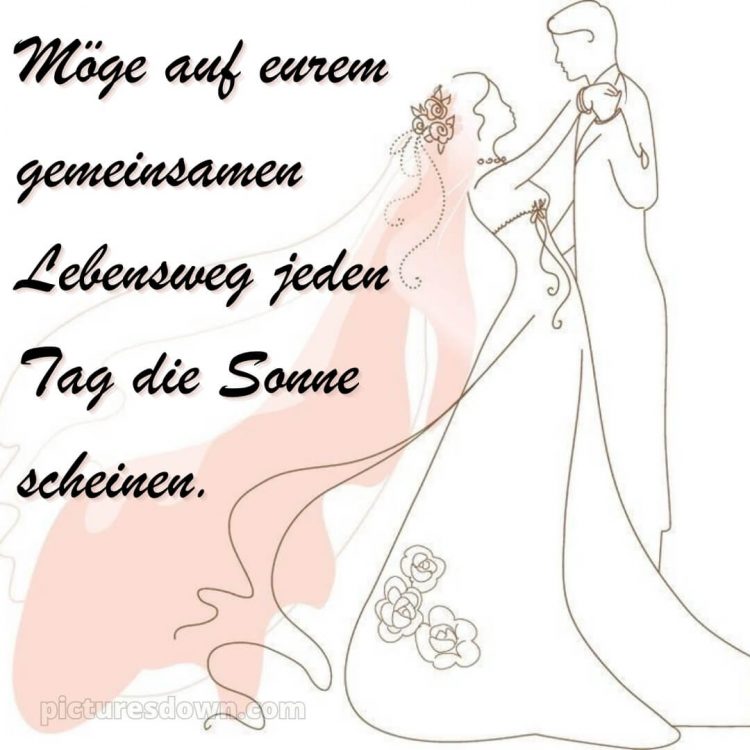 Glückwünsche zur hochzeit modern bild Paar kostenlos