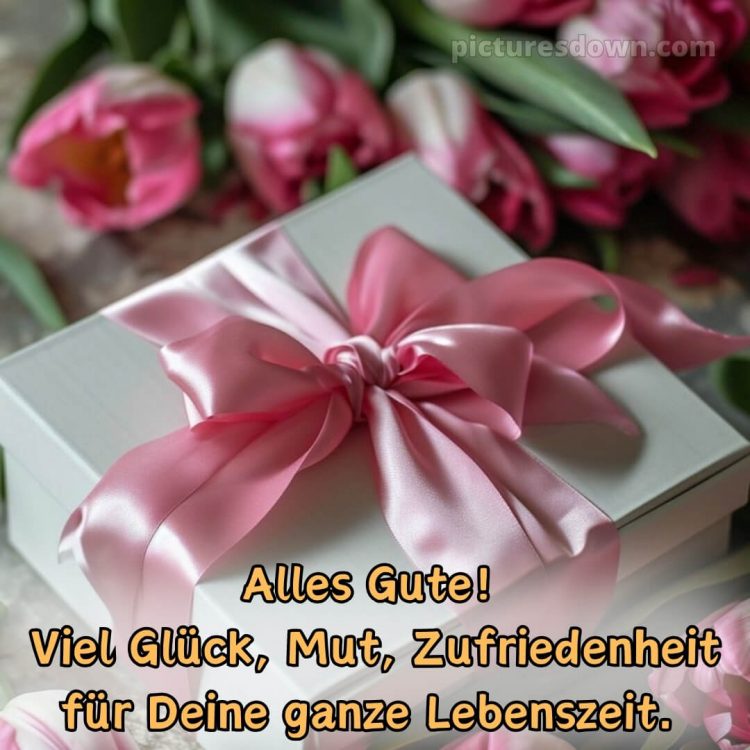 Ich wünsche dir alles gute zum geburtstag bild rosa Band kostenlos