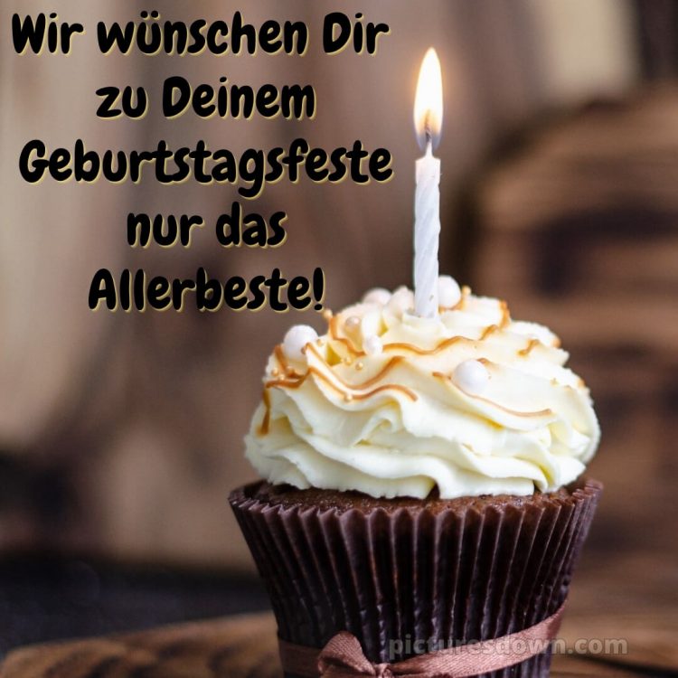 Ich wünsche dir alles gute zum geburtstag bild Cupcake kostenlos