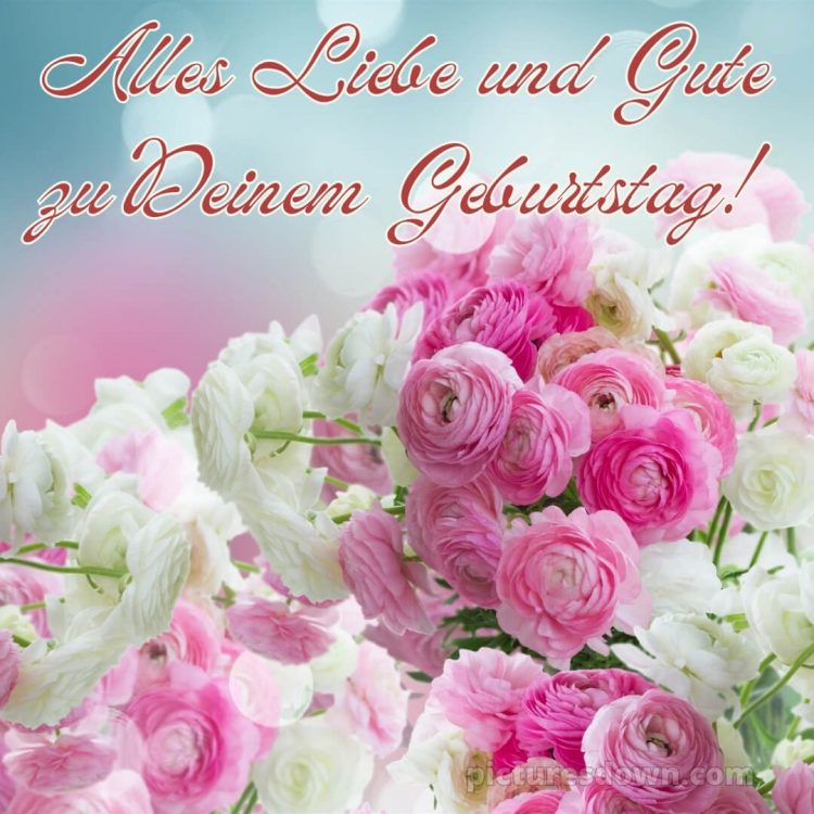 Ich wünsche dir alles gute zum geburtstag bild Blumen kostenlos