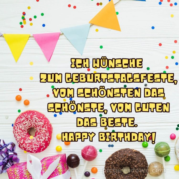 Ich wünsche dir alles gute zum geburtstag bild Donuts kostenlos