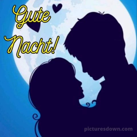 Ich wünsche dir einen schönen abend und später eine gute nacht herz bild Mond kostenlos