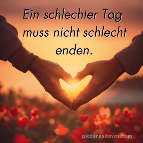 Ich wünsche dir einen schönen abend und später eine gute nacht herz bild zwei Hände kostenlos