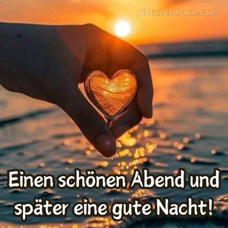 Ich wünsche dir einen schönen abend und später eine gute nacht herz