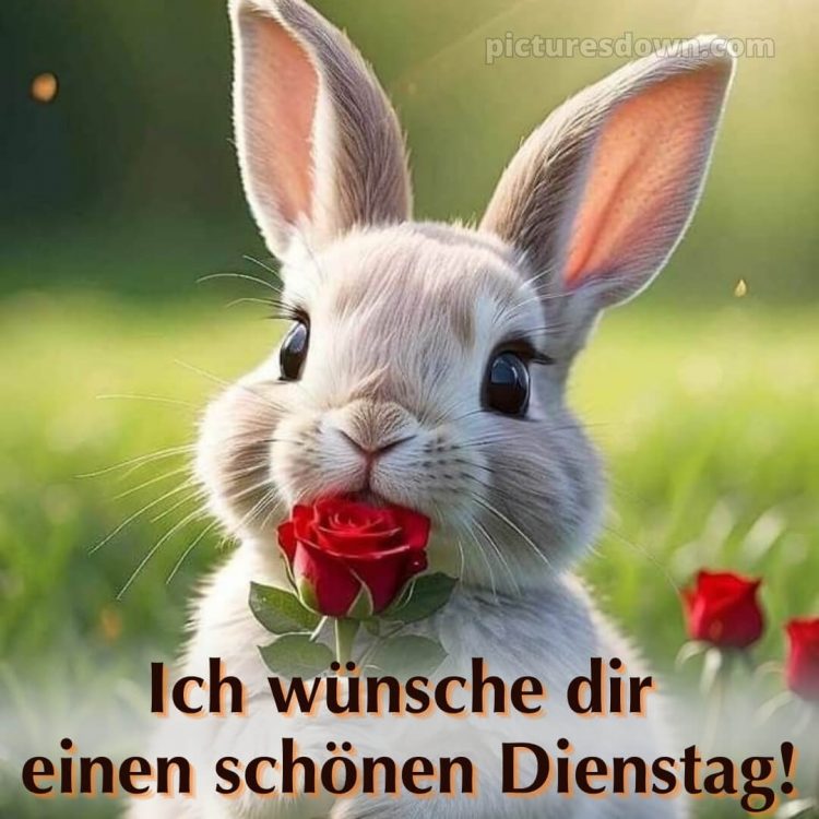Ich wünsche dir einen schönen dienstag bild Hase kostenlos