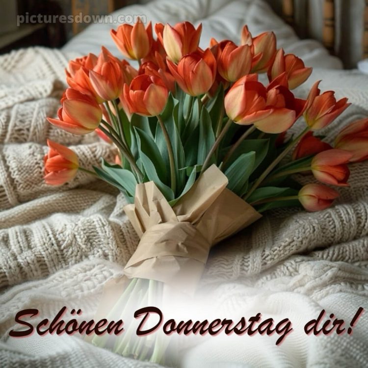 Ich wünsche dir einen schönen donnerstag bild Tulpen kostenlos