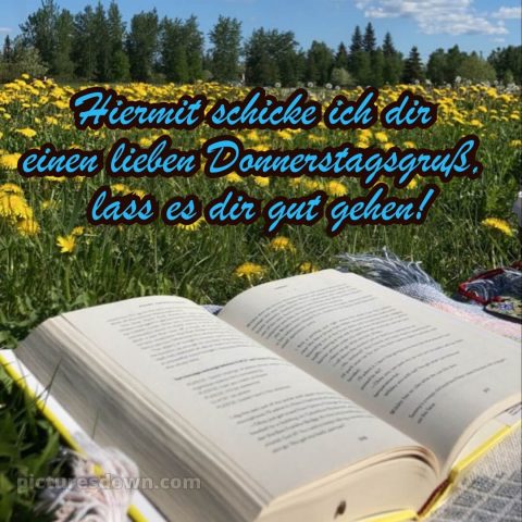 Ich wünsche dir einen schönen donnerstag bild Buch kostenlos