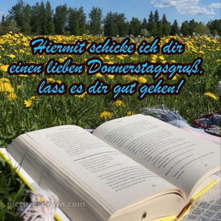 Ich wünsche dir einen schönen donnerstag bild Buch kostenlos