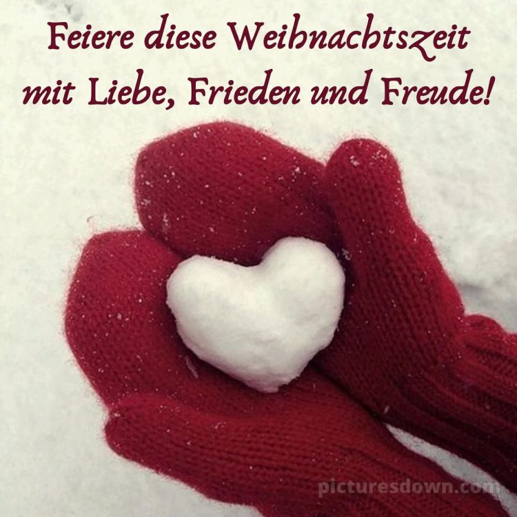 Ich wünsche dir frohe Weihnachten bild Fäustlinge kostenlos
