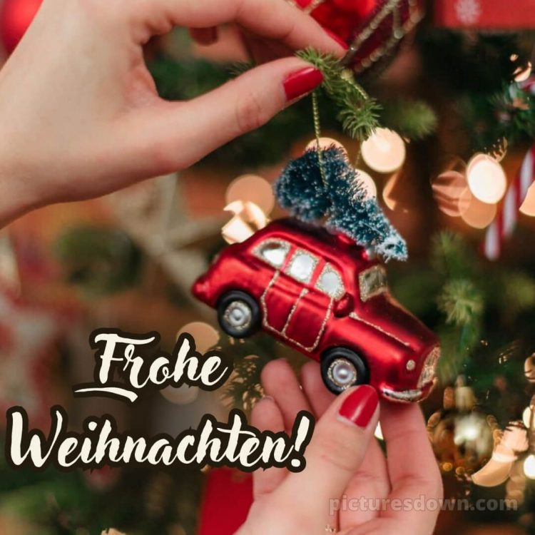 Ich wünsche dir frohe Weihnachten bild Auto kostenlos