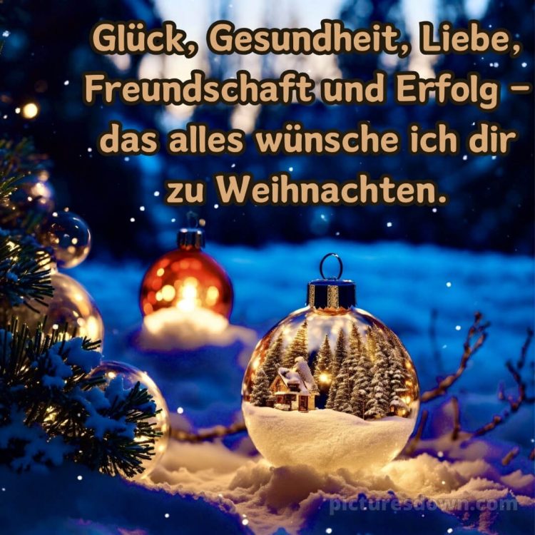 Ich wünsche dir frohe Weihnachten bild Schnee kostenlos