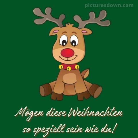 Ich wünsche dir frohe Weihnachten bild Rentier kostenlos