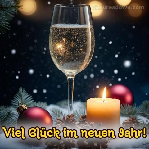 Ich wünsche dir für das neue Jahr bild Sektglas kostenlos