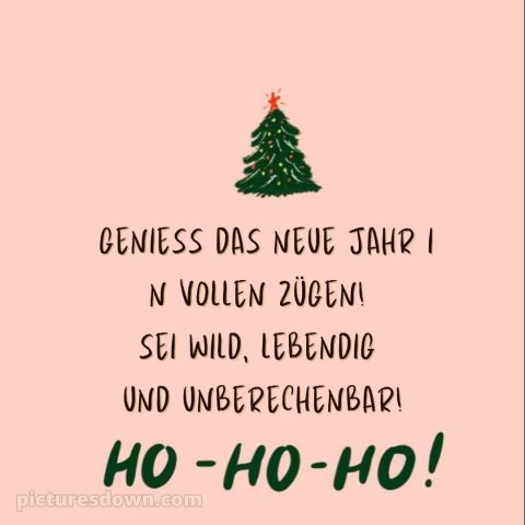 Ich wünsche dir für das neue Jahr bild Weihnachtsbaum kostenlos