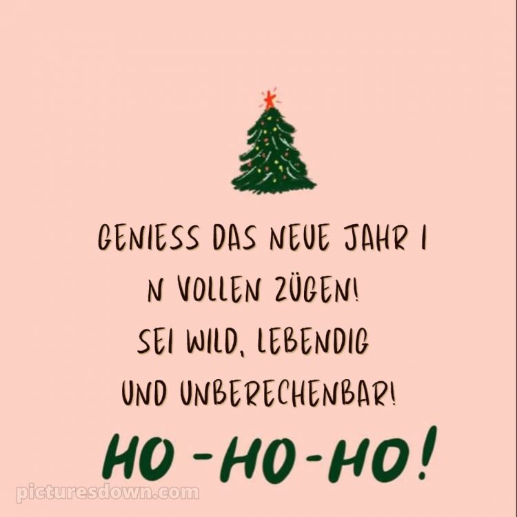 Ich wünsche dir für das neue Jahr bild Weihnachtsbaum kostenlos