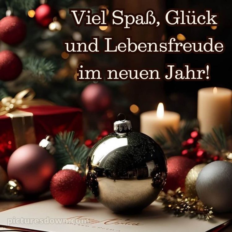 Ich wünsche dir für das neue Jahr bild Weihnachtsdekoration kostenlos