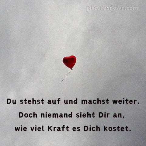 Ich wünsche dir kraft sprüche bild Herz kostenlos