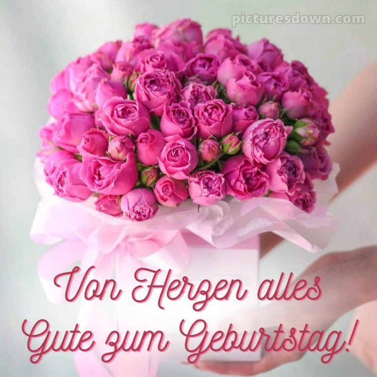 Ich wünsche dir von herzen alles gute zum geburtstag bild Pfingstrosen kostenlos